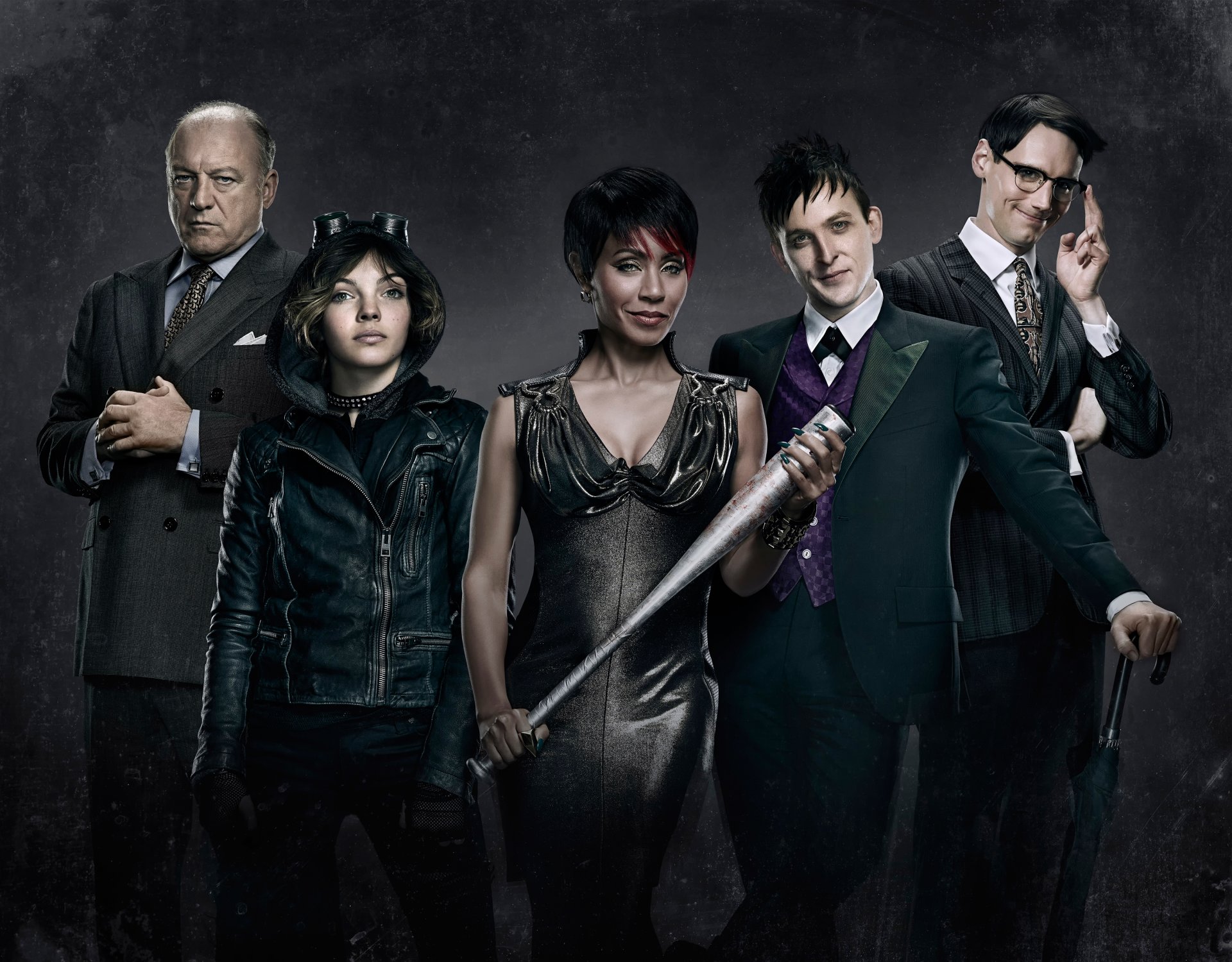 gotham 2014 bueno mal principio bicondova selina kyle robin lord taylor oswald cobblepot jada pinkett smith fish mooney