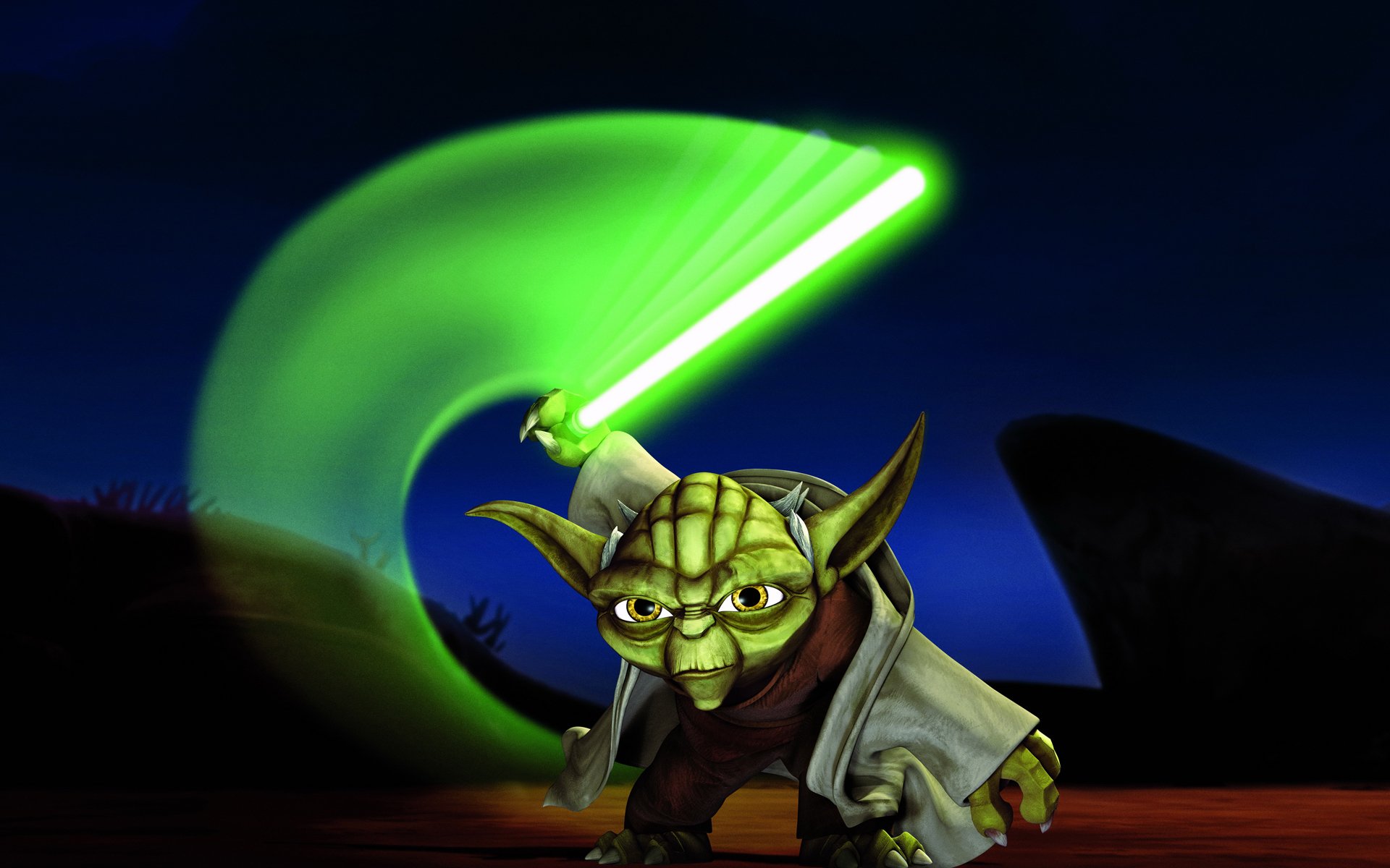 tar wars : the clone wars star wars: the clone wars jedi master yoda sword