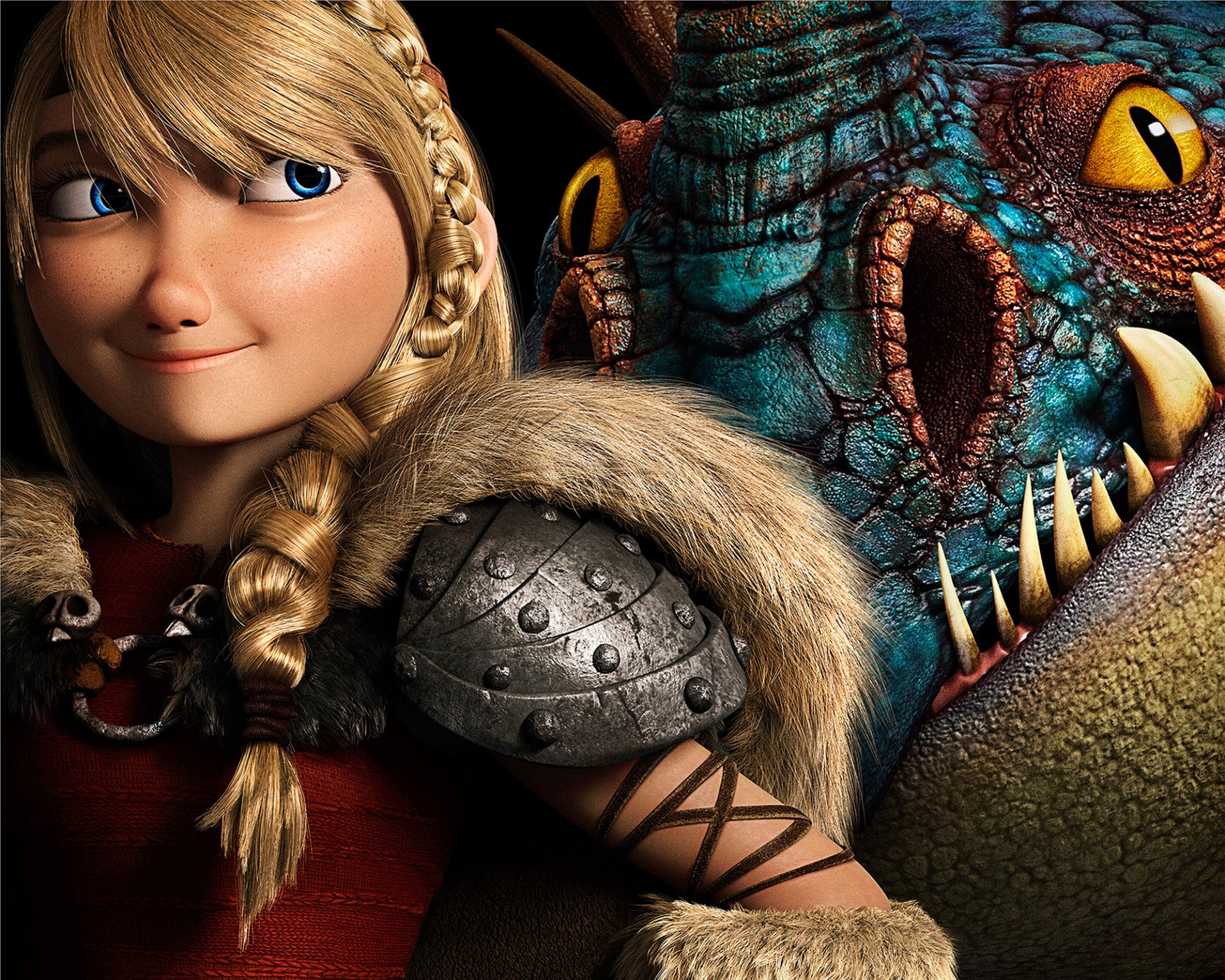 how to train your dragon 2 movie film 2014 dreamworks animation action adventure comedy family fantasy america ferrera astrid viking dragon blonde hair blue eyes armor helmet beautifull girl dark backround wallpaper