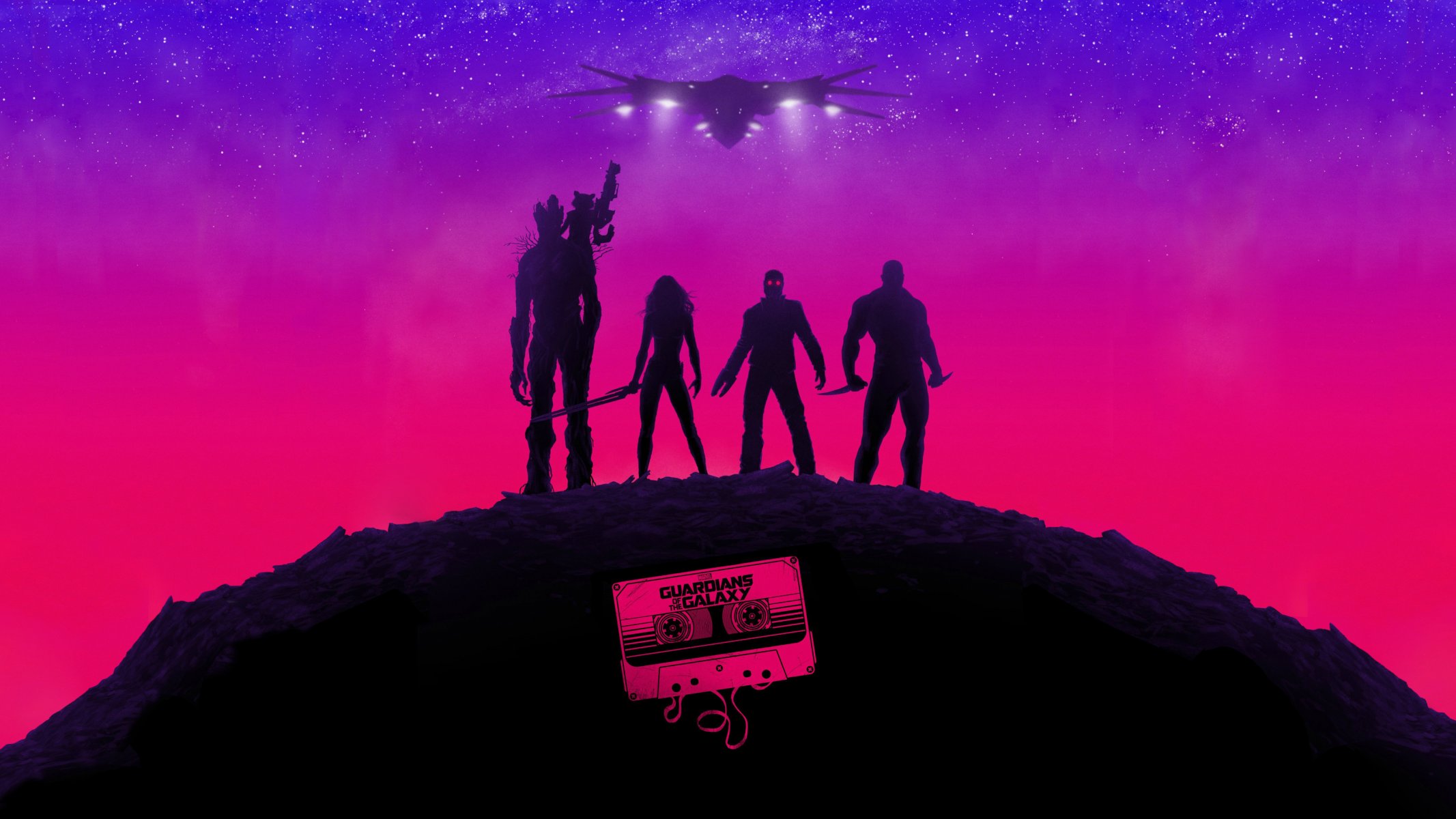 gardiens de la galaxie art affiche film combat groot rocket gamora star lord