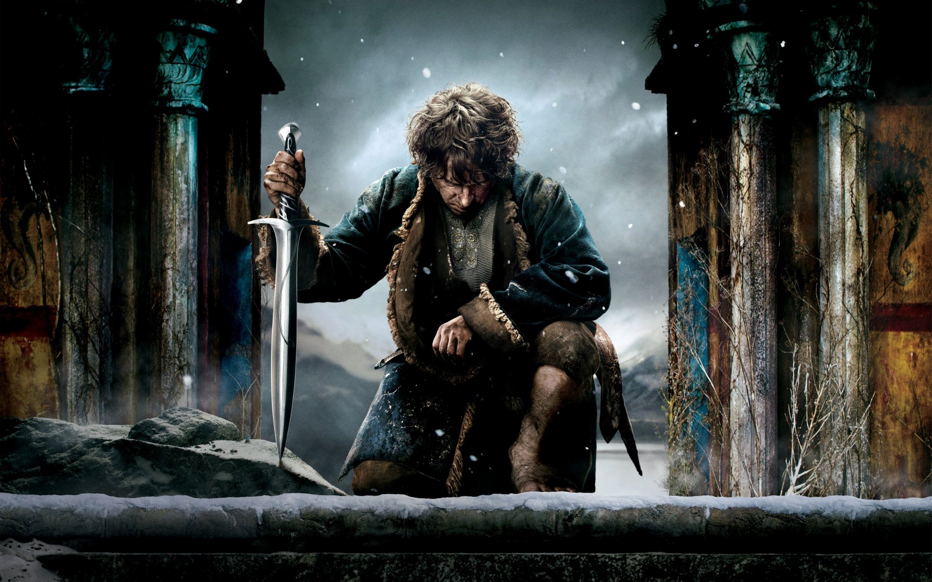 el hobbit: la batalla de los cinco ejércitos fantasía bilbo baggins martin freeman el hobbit espada