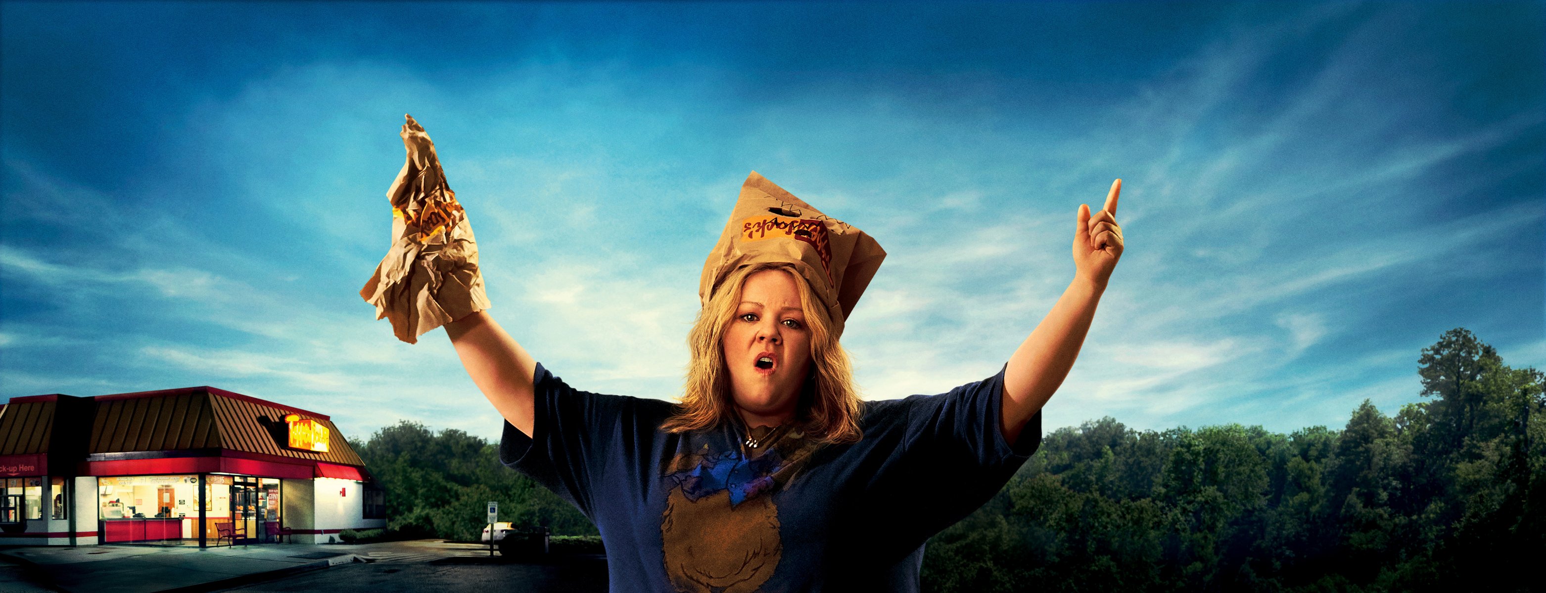 tammy movie film melissa mccarthy comedy action adventure street girl blonde hair pluss size woman wood forest sky hd wallpaper