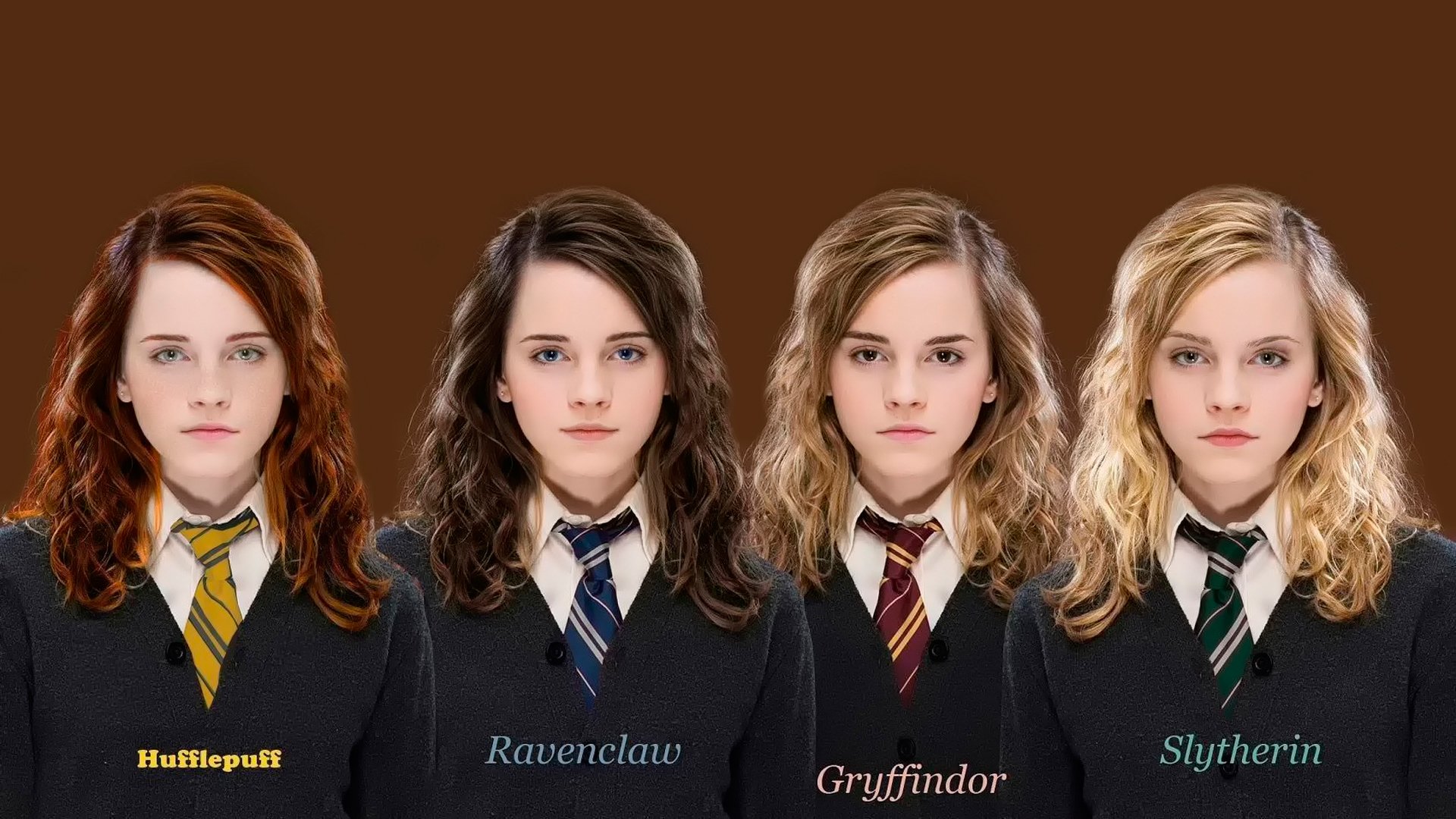 hufflepuff hufflepuff ravenclaw ravenclaw Gryffindor Slytherin faculties hogwarts Hermione Emma Watson