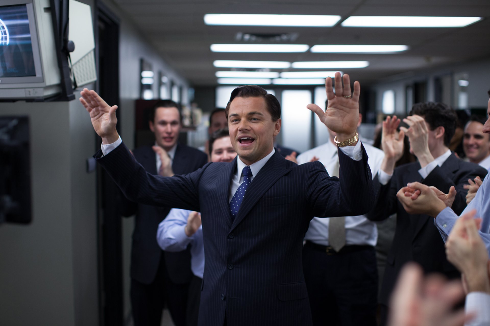 the wolf of wall street leonardo dicaprio leo dicaprio suit office