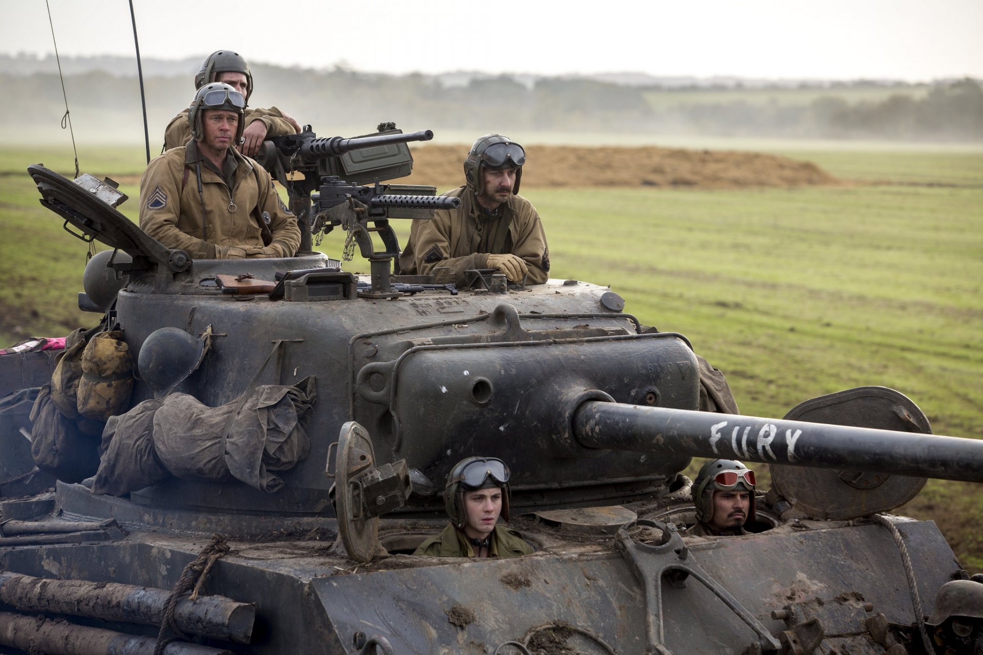 fury rage brad pitt tank m4 sherman crew the field drama