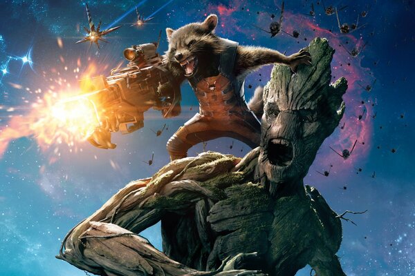A scene from the movie Guardians of the Galaxy