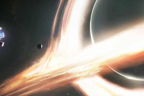 Movie : Interstellar Wormhole or the Interstellar ship with Nolan in Monday space