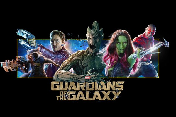 Guardians of the Galaxy or Star Lord Gamora. Rocket Raccoon Baptiste Vin Drax Destroyer with: Chris Pratt, Zoe Saldana, Vin Diesel Groth, Bradley Cooper and Peter Quill 