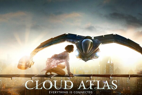 Poster cloud atlas with the inscription