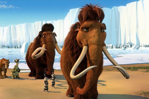 Personnages de dessins animés Ice Age