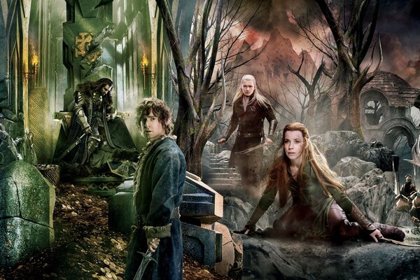 Helden des Films Hobbit, Fantasy, dunkler Wald