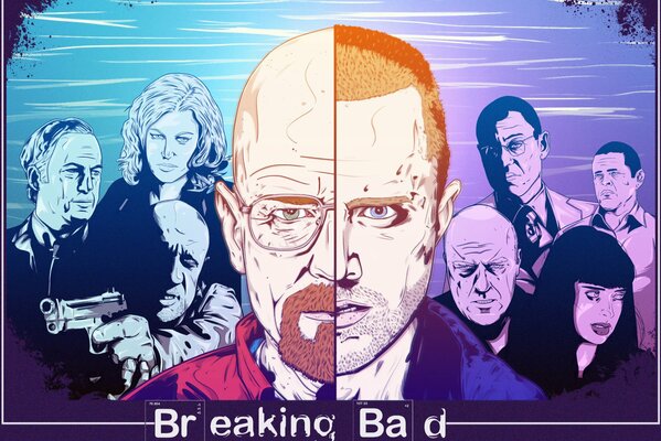 Cartel de la serie Breaking Bad de Walter White