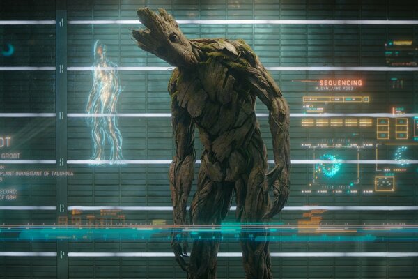 A frame from the movie Guardians of the galaxy
