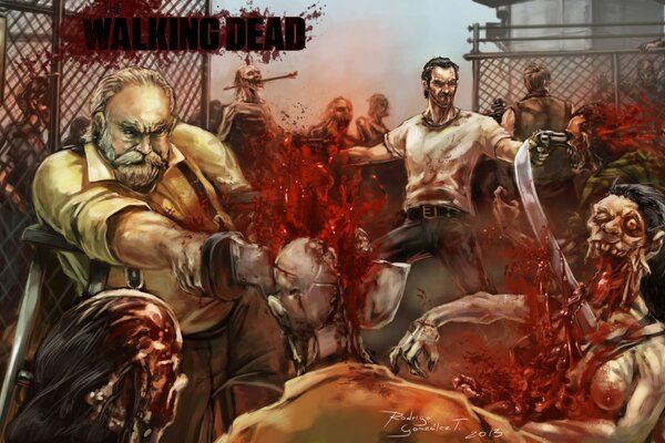 Zombie art, carnage, carnage