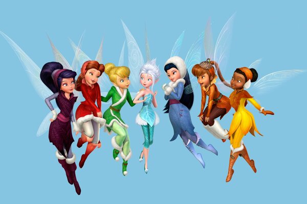 Disney fairies in winter style