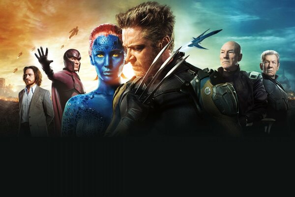 X-Men: Days of future past. Wszyscy główni bohaterowie