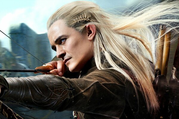 The Hobbit. Elf with arrows