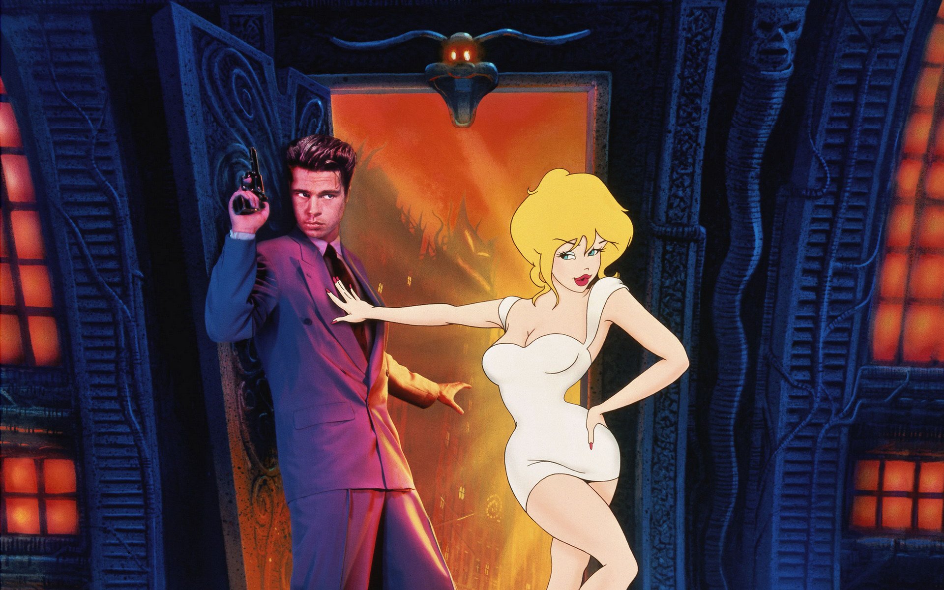 film fajny świat świat równoległy reżyseria ralph bakshi obsada brad pitt kim basinger gabriel byrne gatunek kreskówka fantasy komedia 1992r. holly wood poszukiwacz przygód frank harris minister porządku świat kreskówek