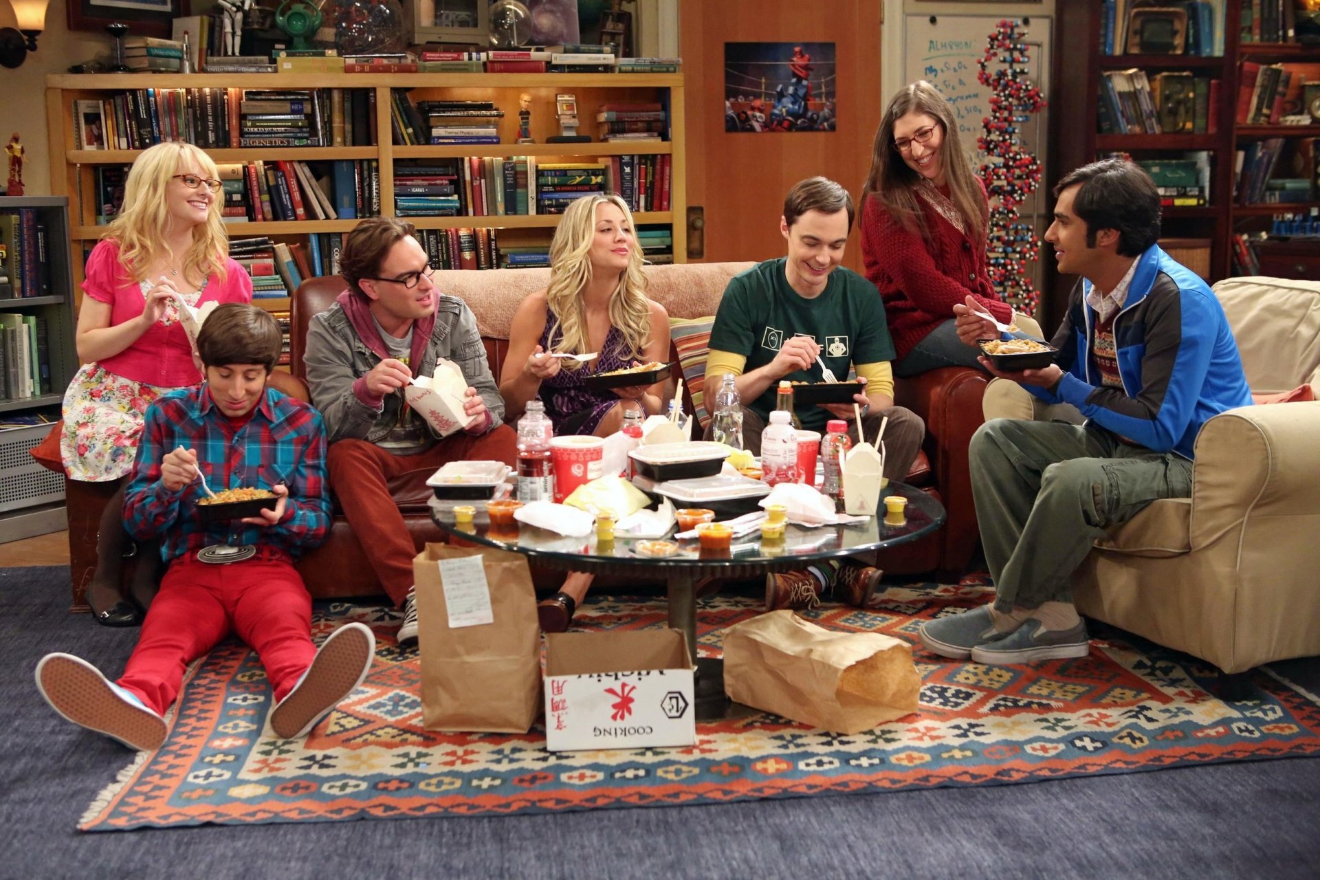 The Big Bang Theory Galeki Leonard Hofstadter Jim Parsons Sheldon Cooper Kaley Cuoco Penny Simon Helberg Howard Wolowitz Kunal Nayyar Raj Koothrappali Melissa Rauch Bernadette Rostenkowski Mayim Bialik Amy Farrah Fowler Seri