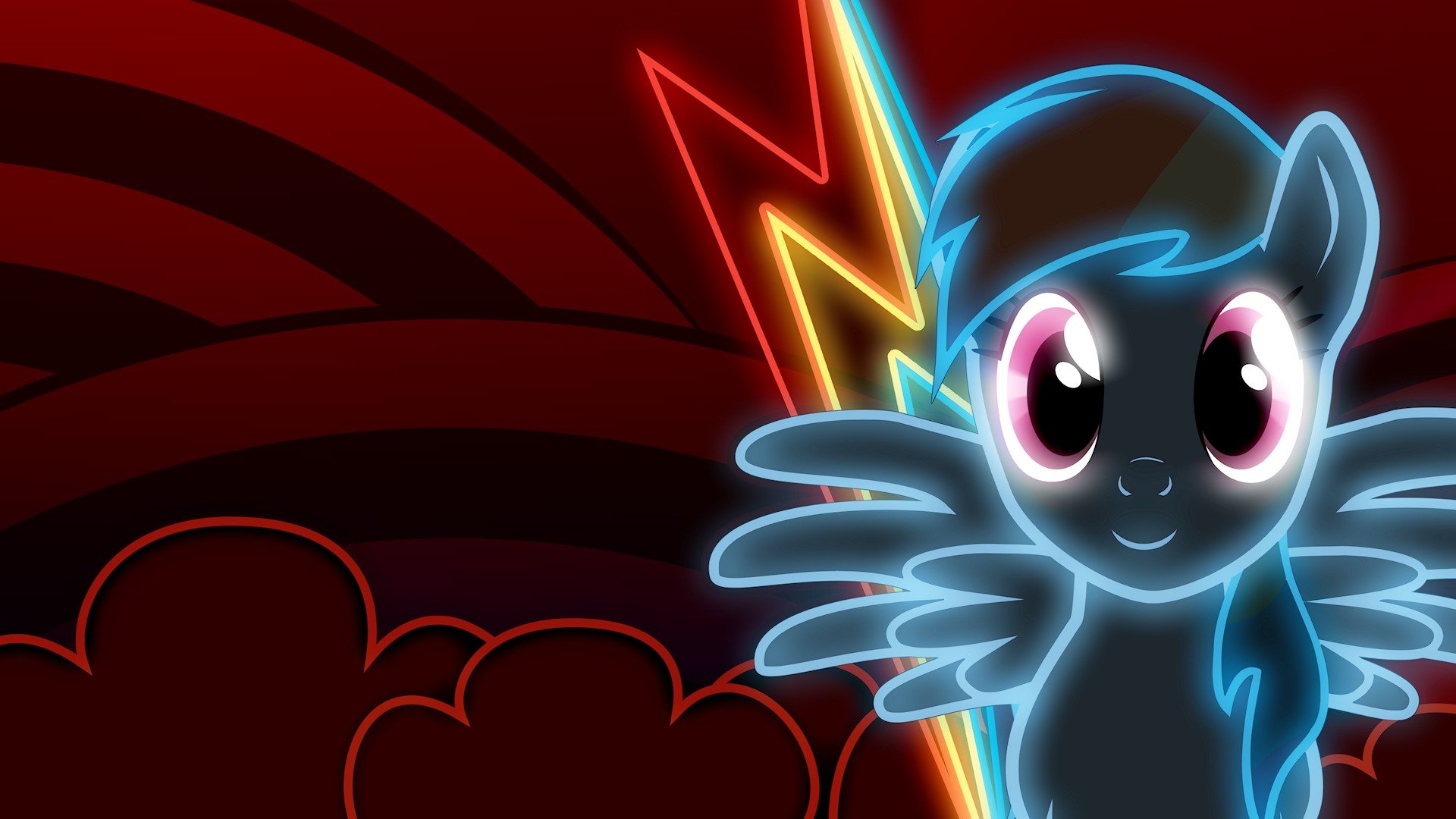 my little pony mlp neon rainbow dash rainbow dash linie