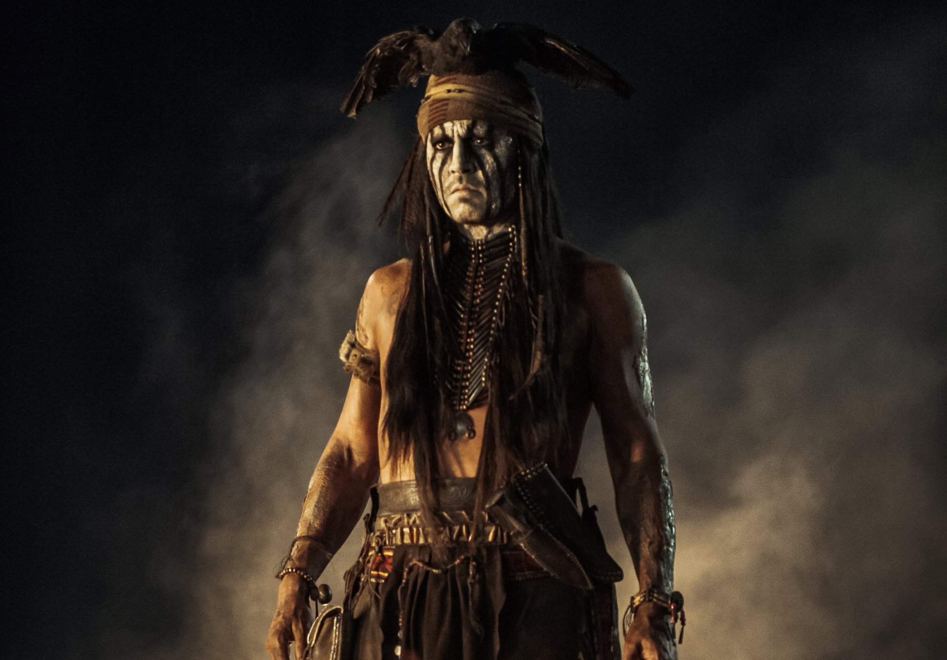 lone ranger johnny depp tonto ptak orzeł indianin mężczyzna aktor