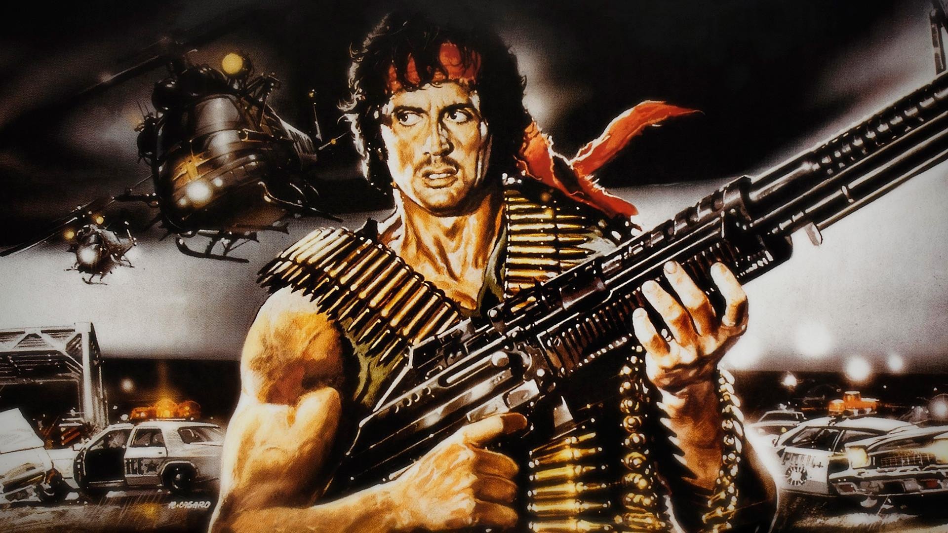 rambo first blood sylvester stallone john rambo thriller drama m60 machine gun