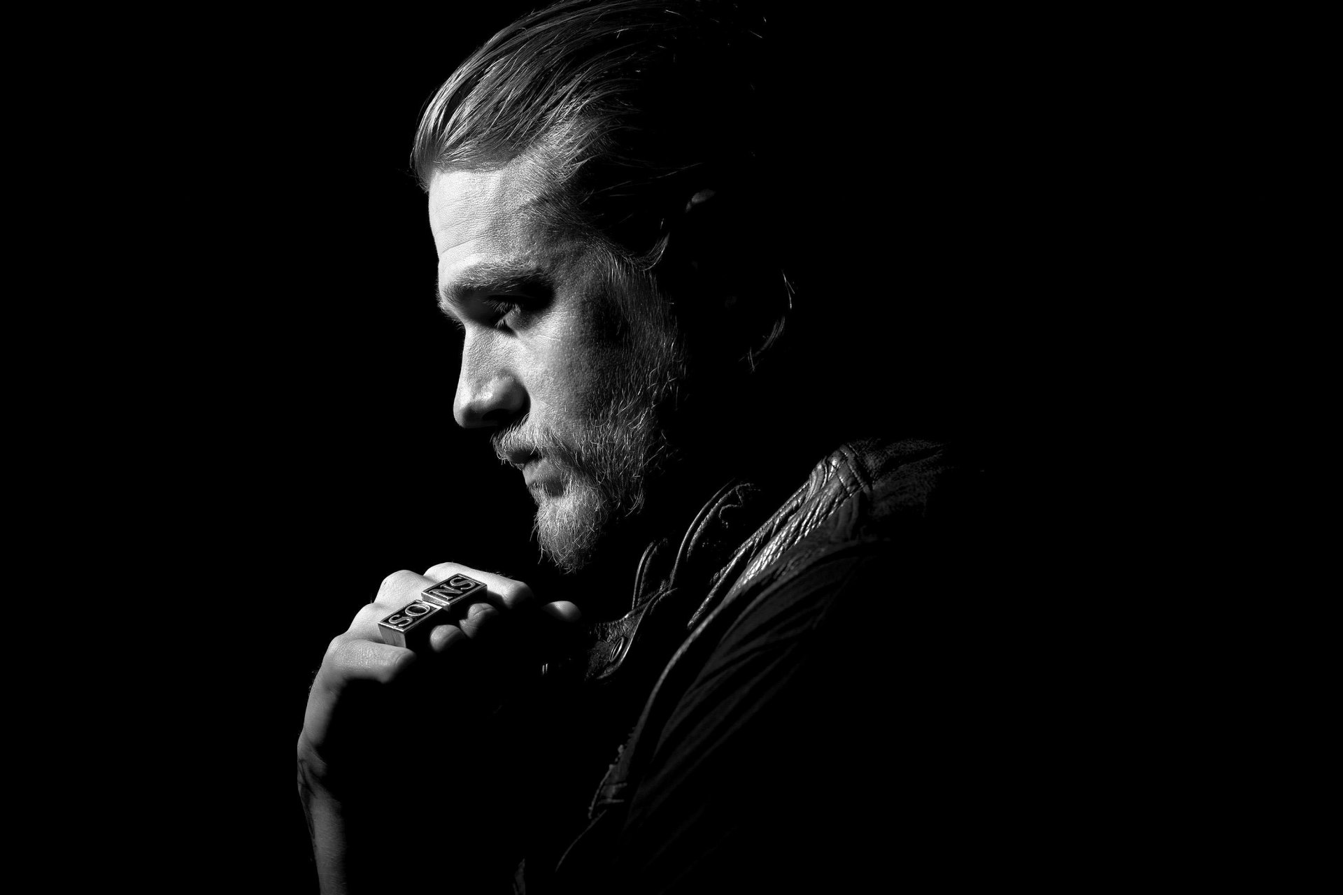 ons of anarchy sons of anarchy season 6 tv series jackson teller jax jax man profile actor hunnam charlie hunnam black background