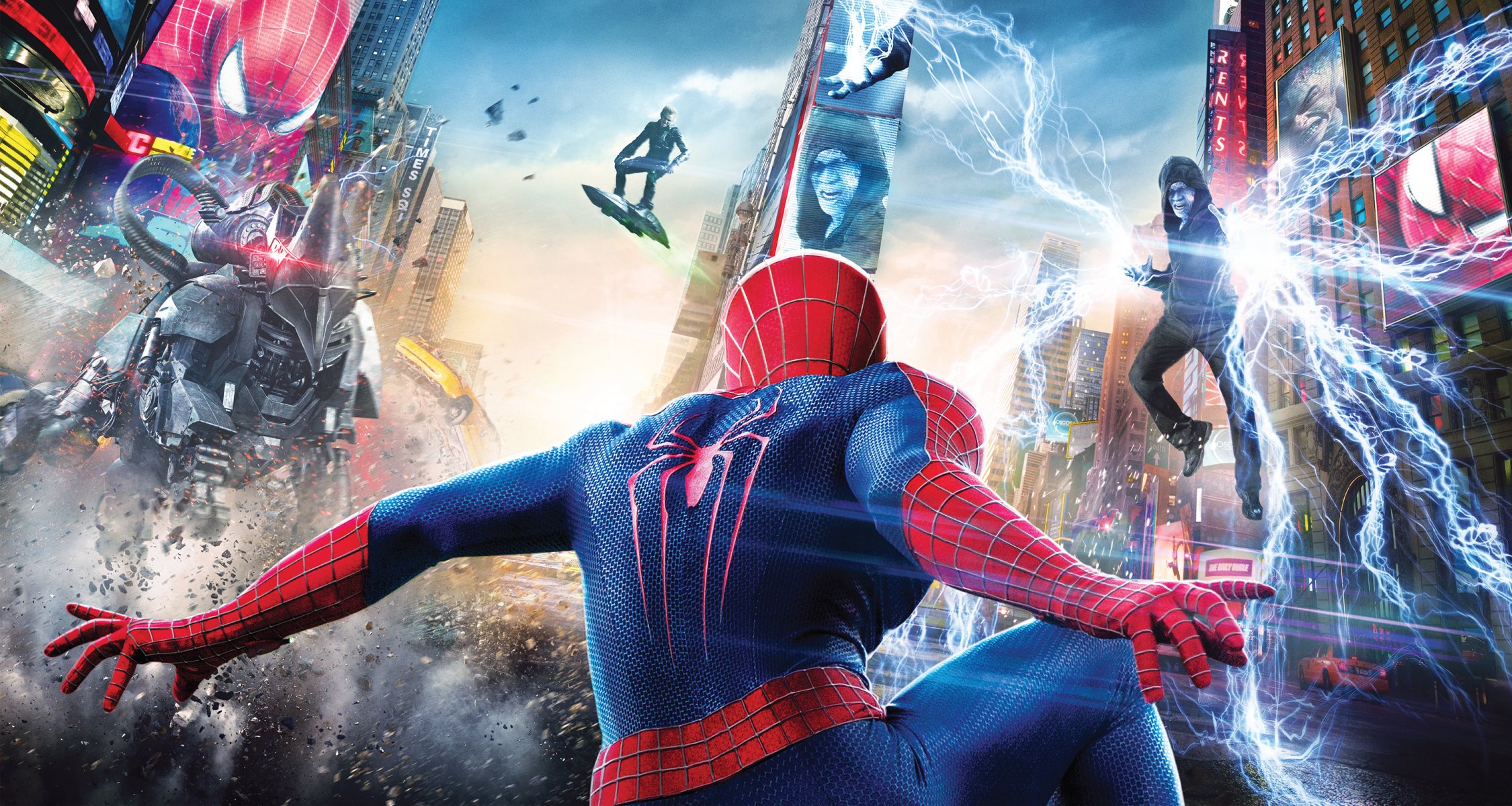 exclusivo amazing spider-man 2 denotar increíble spider-man película película 2014 año andrew garfield peter parker spiderman paul giamatti rinoceronte jamie foxx electro max dillon dehaan verde duende harry osborne hombres ame