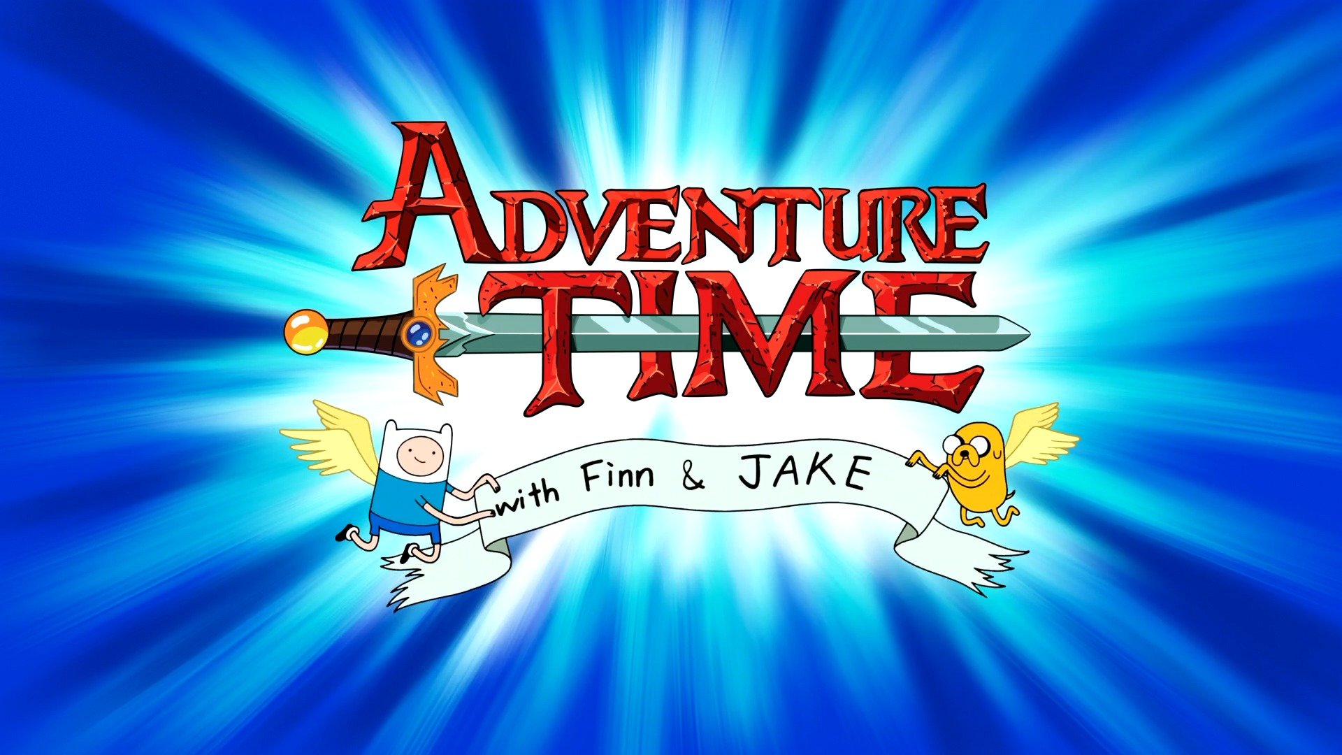 adventure time time adventures saver finn jake with finn and jake sword wings label