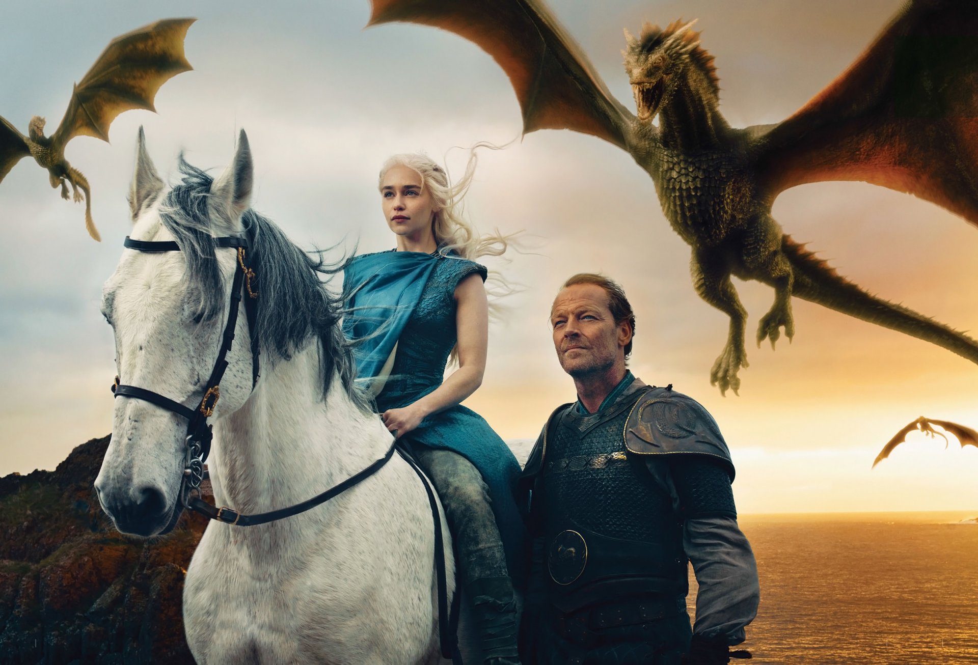 game of thrones daenerys targaryen emilia clarke jorah mormont ian glen draghi