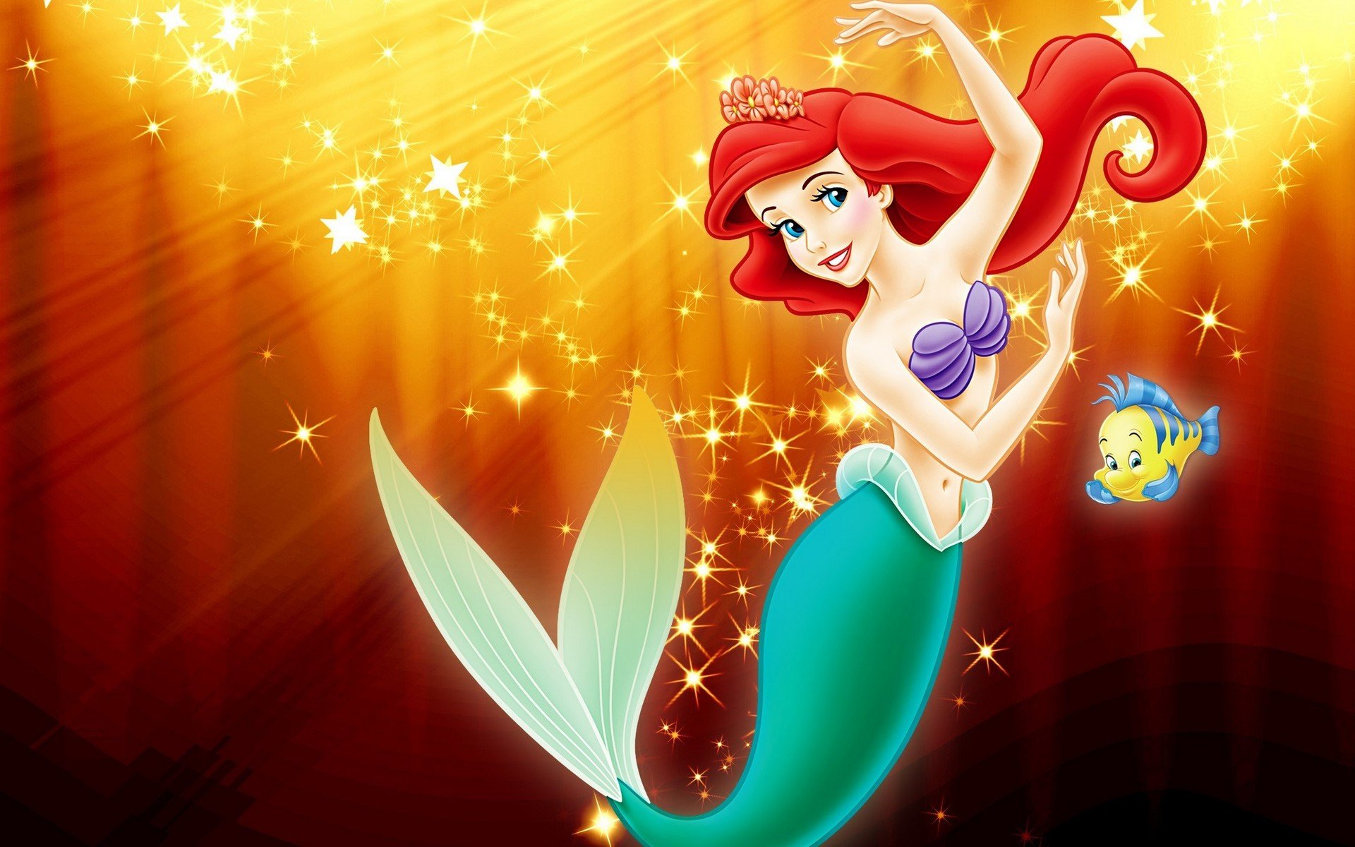 petite sirène film walt disney princesse ariel mer conte de fées petite sirène dessin animé poisson-lune