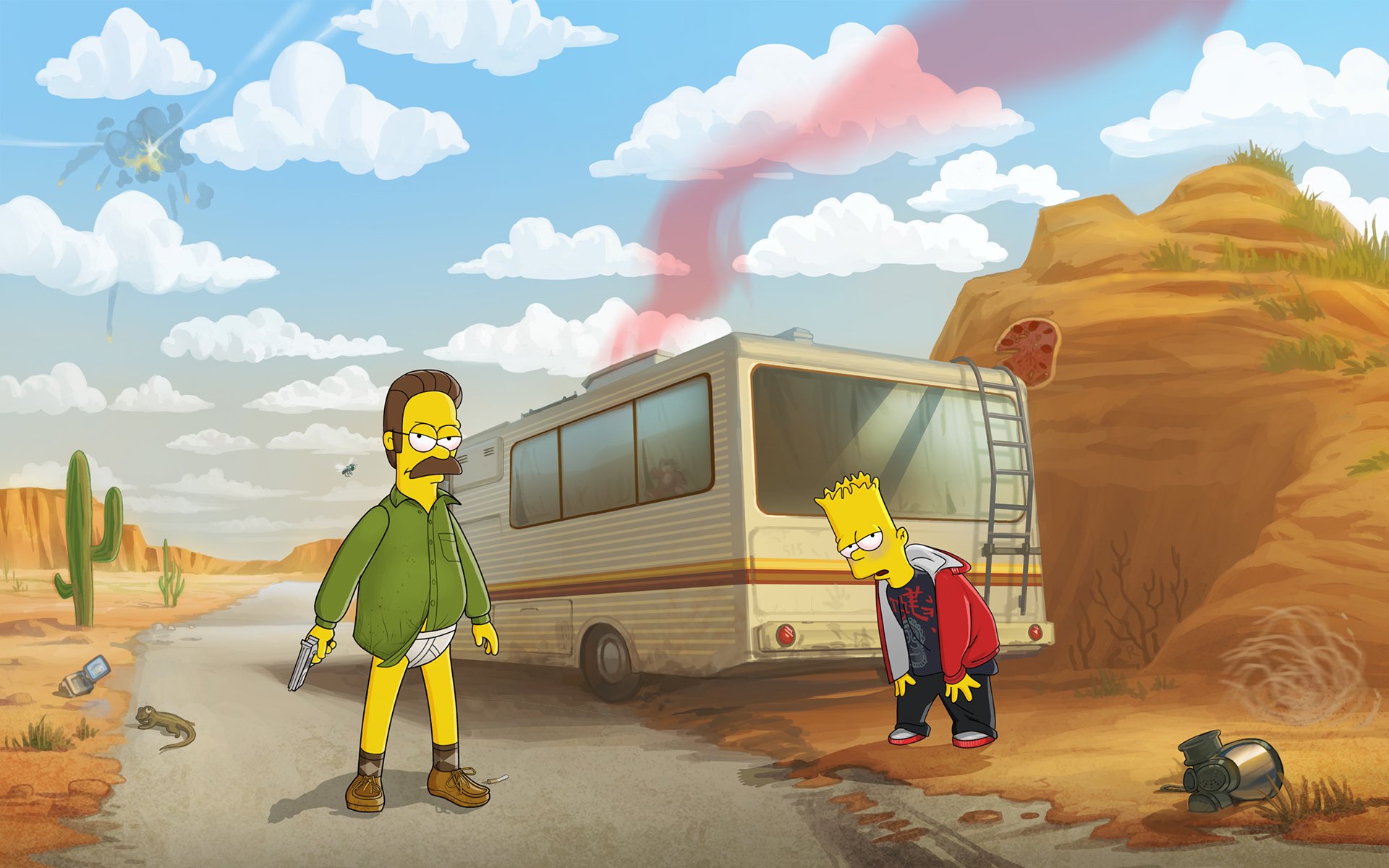 breaking bad i simpson ned flanders bart simpson