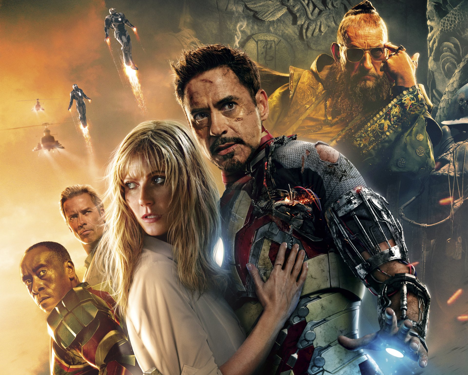 iron man 3 iron man robert downey Jr. Robert Downey Jr. tony Stark Guy Pearce aldrich killian Gwyneth Paltrow pepper Potts ben kingsley mandarin mandarin don cheadle james rhodes war machine sci-fi fantasy hd wallpapers wallpapers hond