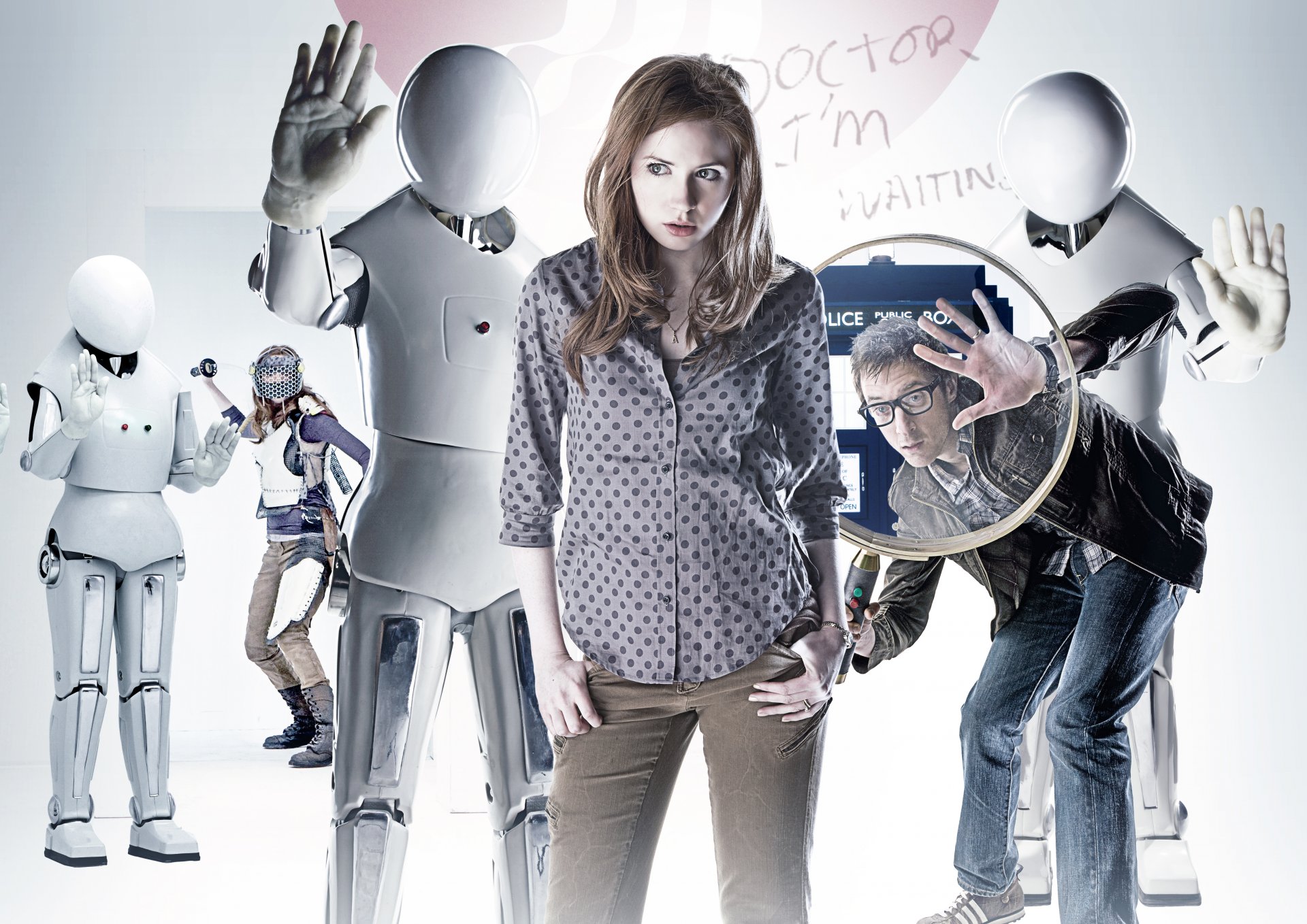 doctor who karen gillan amy pond amy pond amy arthur darville rory williams rory robots androides serie de televisión