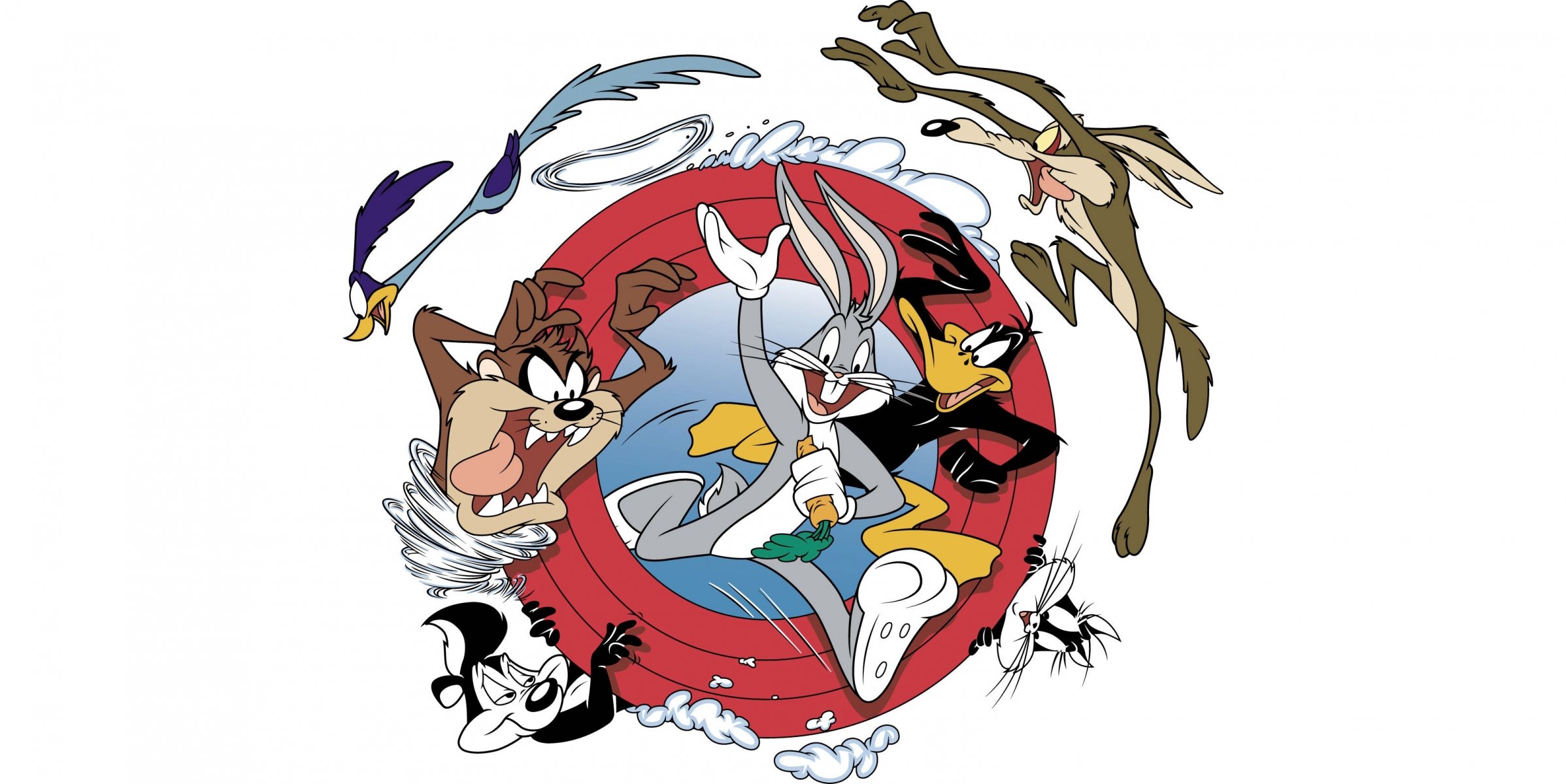 looney tunes bugs bunny duffy duck diable de tasmanie road runner skunk sylvester tweety road runner