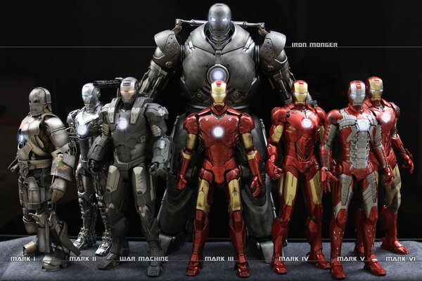 Iron Man Spielzeug in Rot und Silber