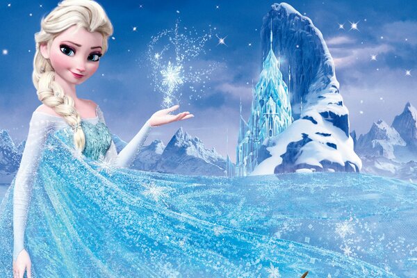 Elsa in montagna da un cuore freddo