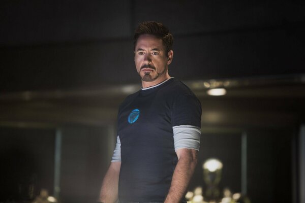 Robert Downey Jr. sul set di Iron Man