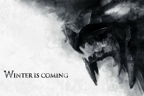 Screensaver di Game of Thrones con la scritta winter is close