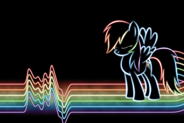 Neon Rainbow Pony desh