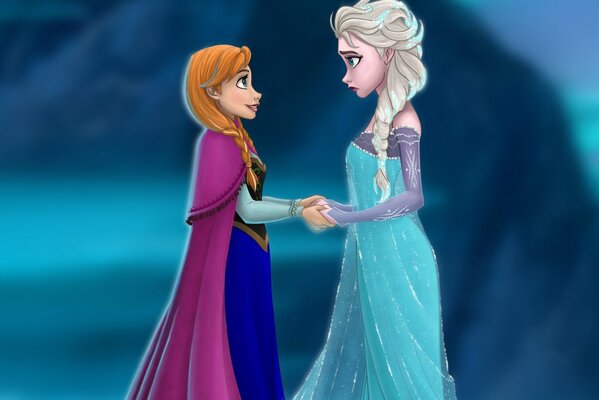 Anna und Elsa sind ein kaltes Herz