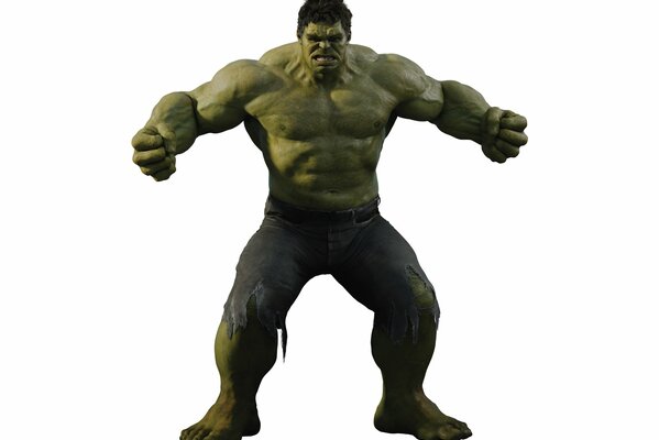 Ferocious hulk on a white background