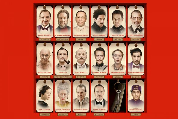 Elenco de la película Grand hotel Budapest 