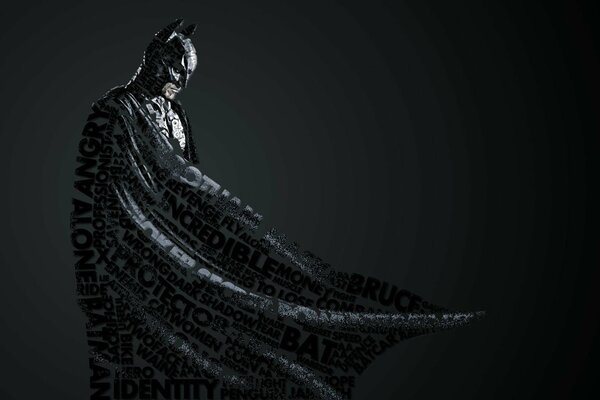 Batman wallpaper with inscription, dark background