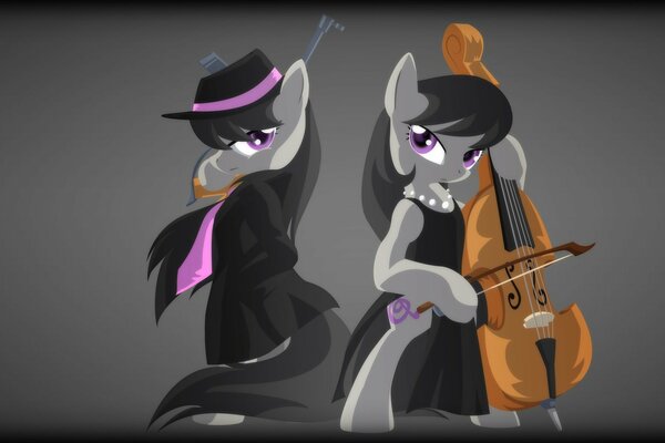 May Lito Pony plays the contrabass