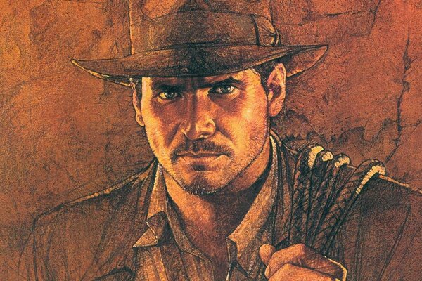 Drawing of Indiana Jones from the movie