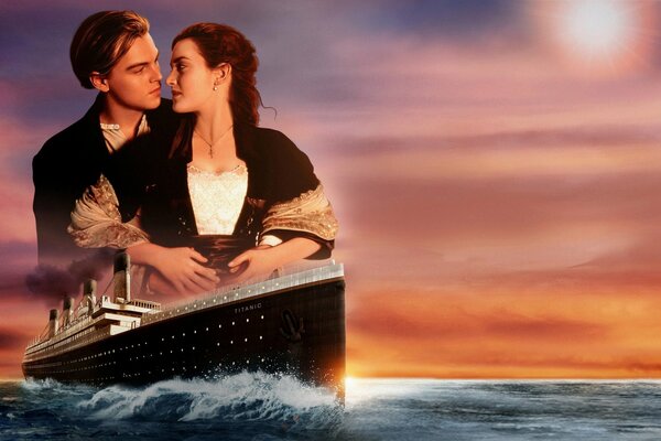 Leonardo DiCaprio und Kate Winslet auf der Titanic