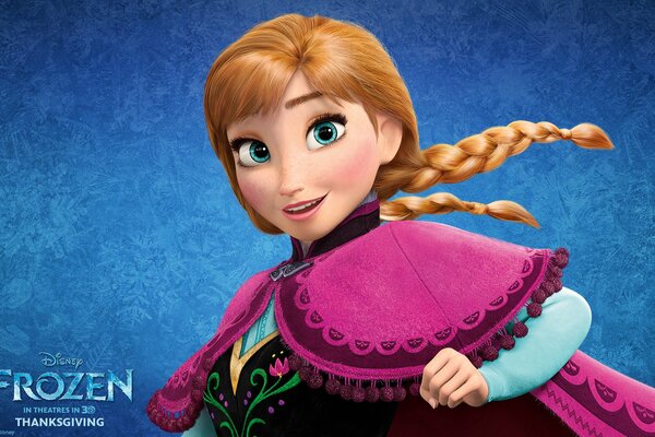 Affascinante Anna dal cartone animato Frozen