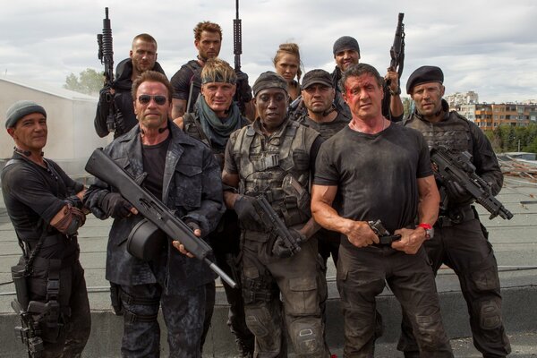 All the expendables 3 in one picture