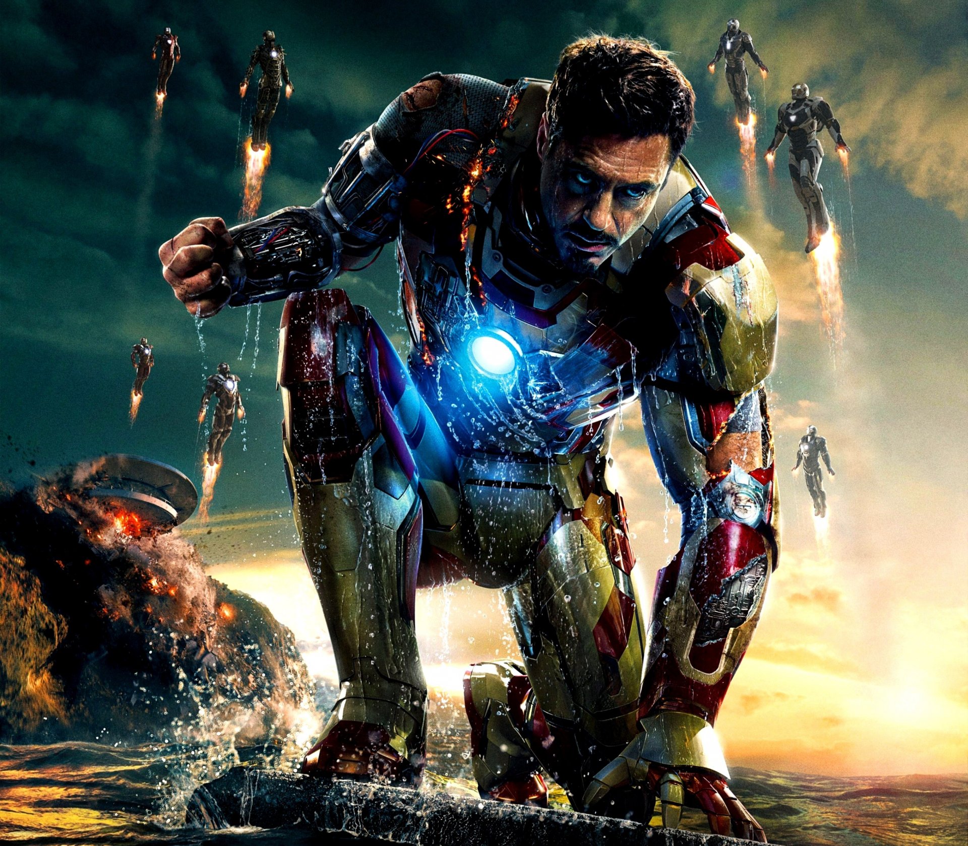 iron man 3 tony stark explosion superhero